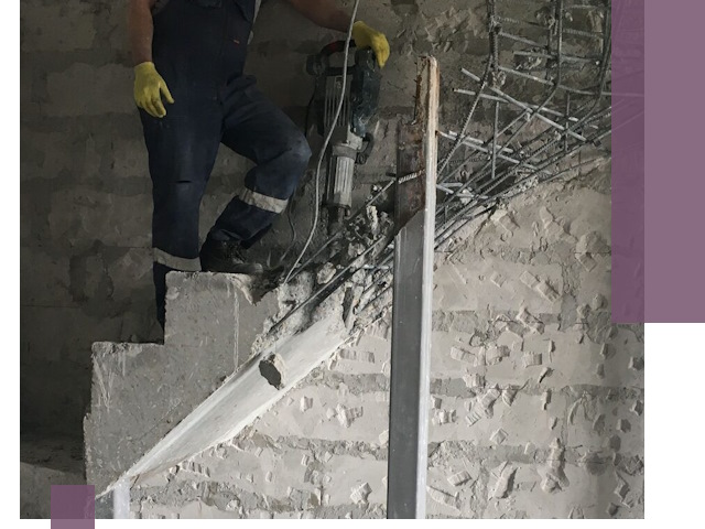 Демонтаж металлических и бетонных лестниц в Арсеньеве