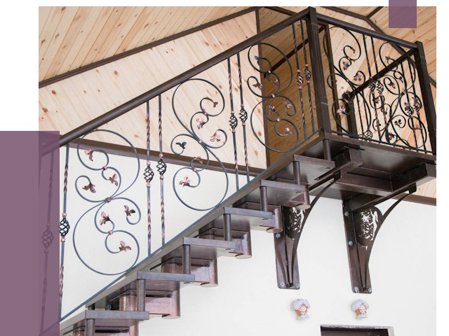 Кованые лестницы в Арсеньеве от 80184 руб. под ключ