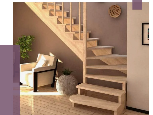 Изготовление Г-образных лестниц в Арсеньеве от 19018 руб. 