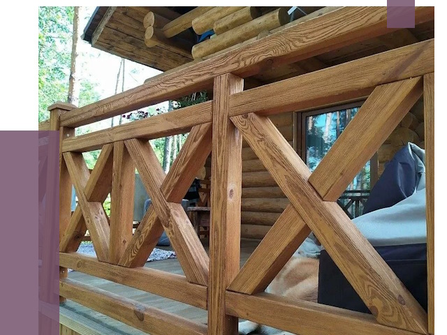 Деревянные перила под ключ в Арсеньеве от 7710 руб. 