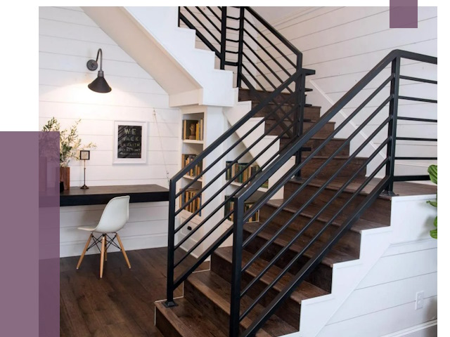 Перила для лестницы в доме в Арсеньеве от 7453 руб. — ПРОЛЁТ-Рсн