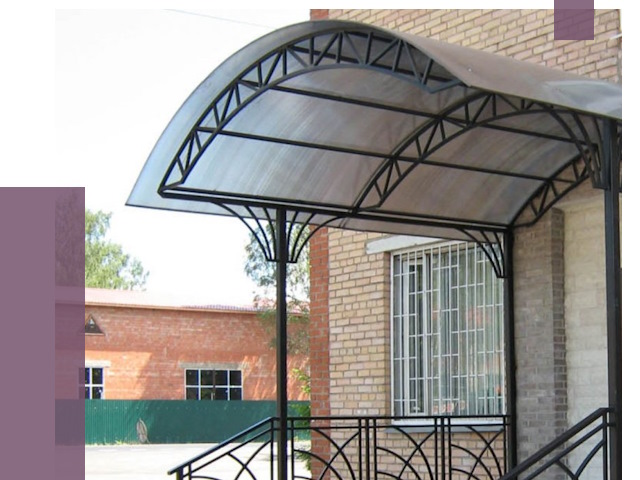 Металлические навесы и козырьки в Арсеньеве от 12850 руб.