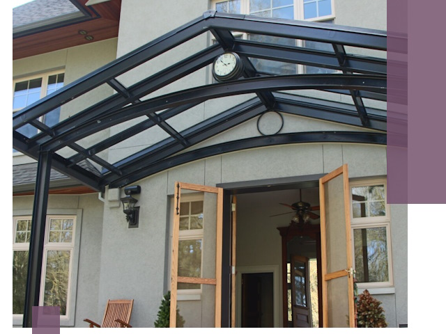 Изготовление и монтаж навесов и козырьков в Арсеньеве