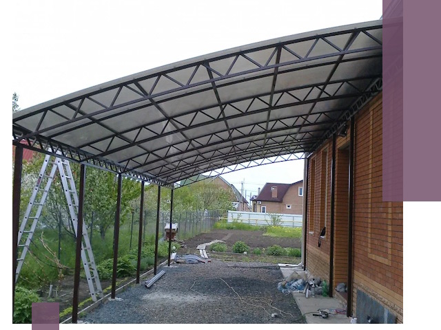 Профессиональный монтаж навесов под ключ в Арсеньеве