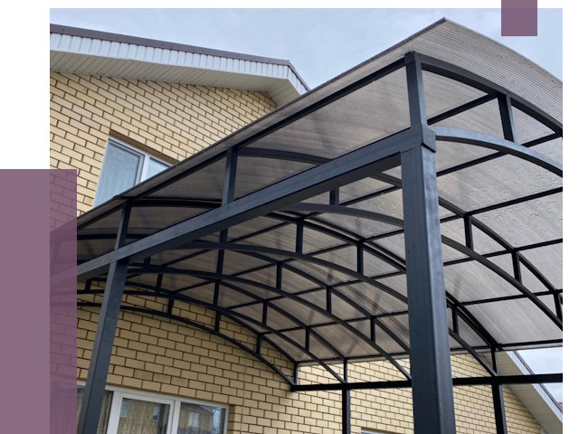 Монтаж козырьков в Арсеньеве от 11565 руб. | ПРОЛЁТ-Рсн