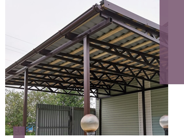 Навесы под ключ в Арсеньеве: изготовление, монтаж и гарантия