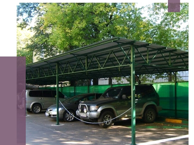 Навесы для парковки в Арсеньеве от 80698 руб. заказать | ПРОЛЁТ-Рсн