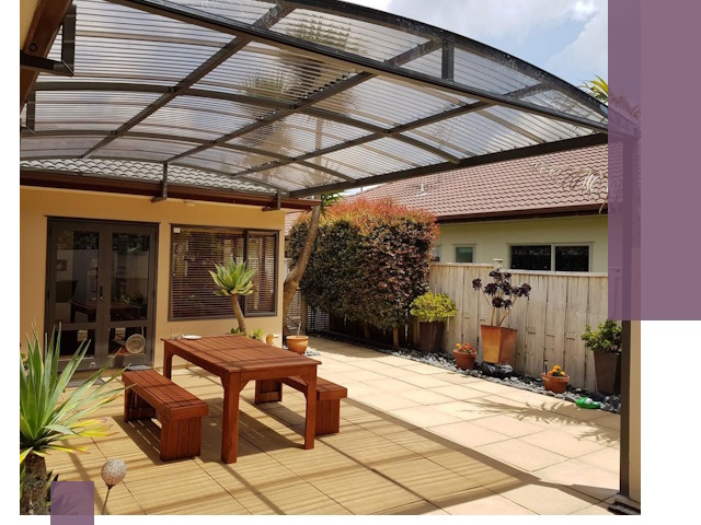 Навесы во двор под ключ в Арсеньеве — изготовление и монтаж