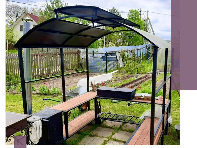 Навесы для барбекю в Арсеньеве: изготовление, монтаж и демонтаж