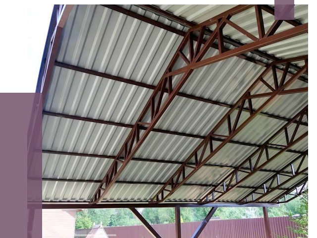 Навесы из профнастила в Арсеньеве от 7402 руб. | ПРОЛЁТ-Рсн