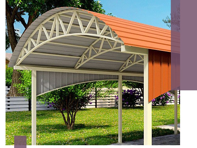 Навесы из профнастила под ключ в Арсеньеве — установка и монтаж