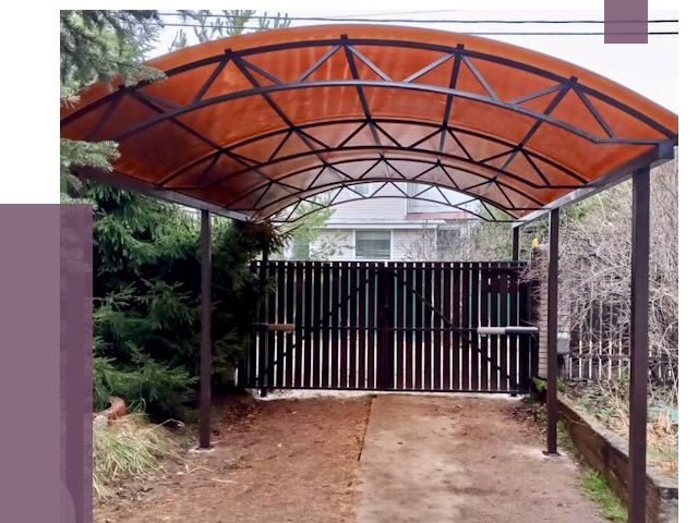 Арочные навесы в Арсеньеве от 12799 руб. — изготовление и монтаж | ПРОЛЁТ-Рсн