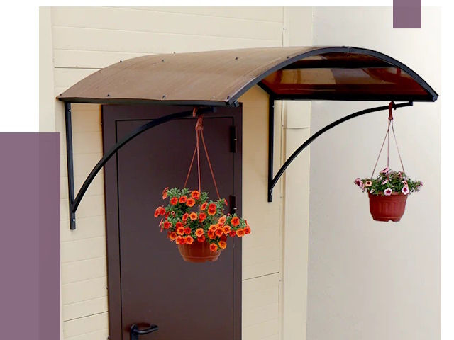 Козырьки над входом в Арсеньеве от 14906 руб.  | ПРОЛЁТ-Рсн