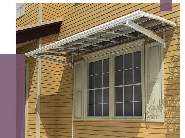 Козырьки над окнами в Арсеньеве от 7659 руб. — монтаж, покупки | ПРОЛЁТ-Рсн