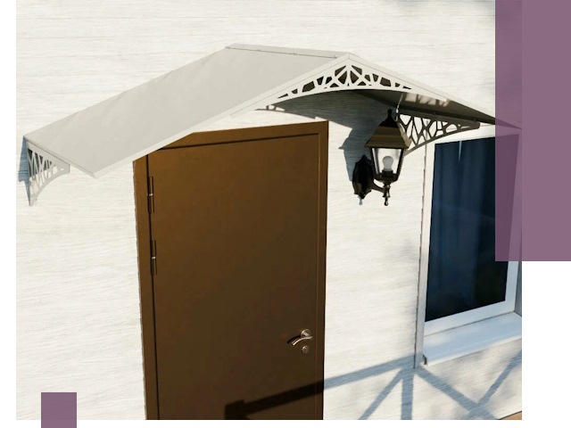 Металлические козырьки на входы и террасы в Арсеньеве