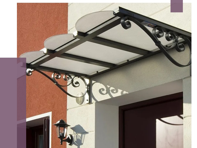 Односкатные козырьки в Арсеньеве от 8430 руб.  | ПРОЛЁТ-Рсн