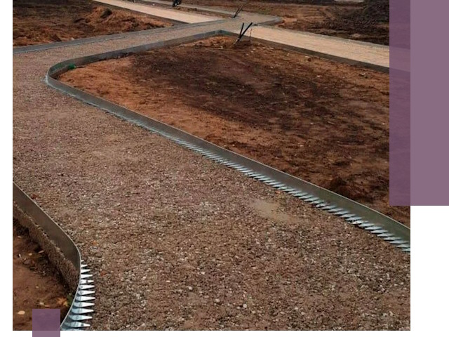 Металлические бордюры под ключ в Арсеньеве — изготовление и монтаж