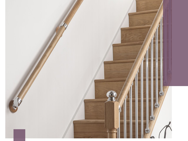 Пристенные поручни из стали и нержавейки под монтаж в Арсеньеве